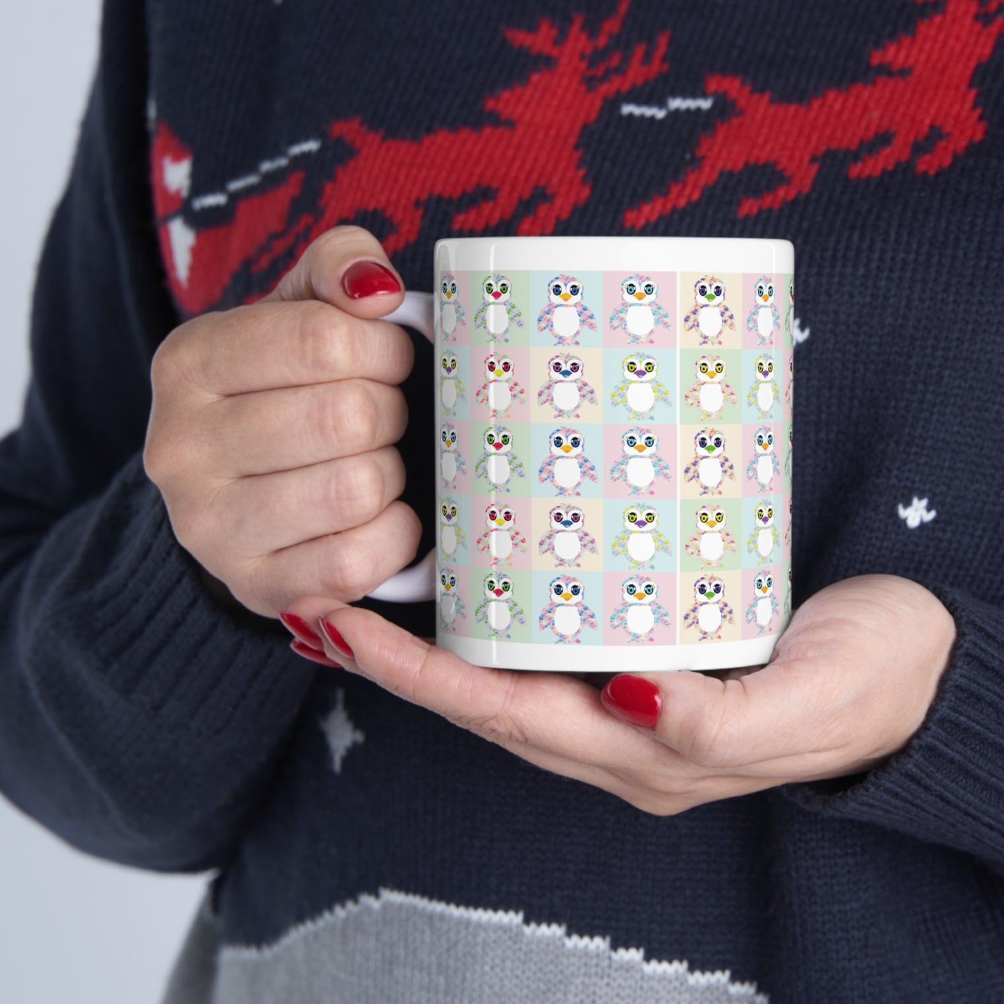The Penguinie Pop Art Pattern Ceramic Mug 11oz