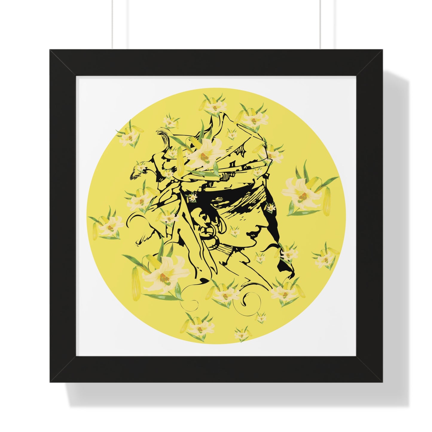 Daffodili Woman Art Framed Vertical Poster
