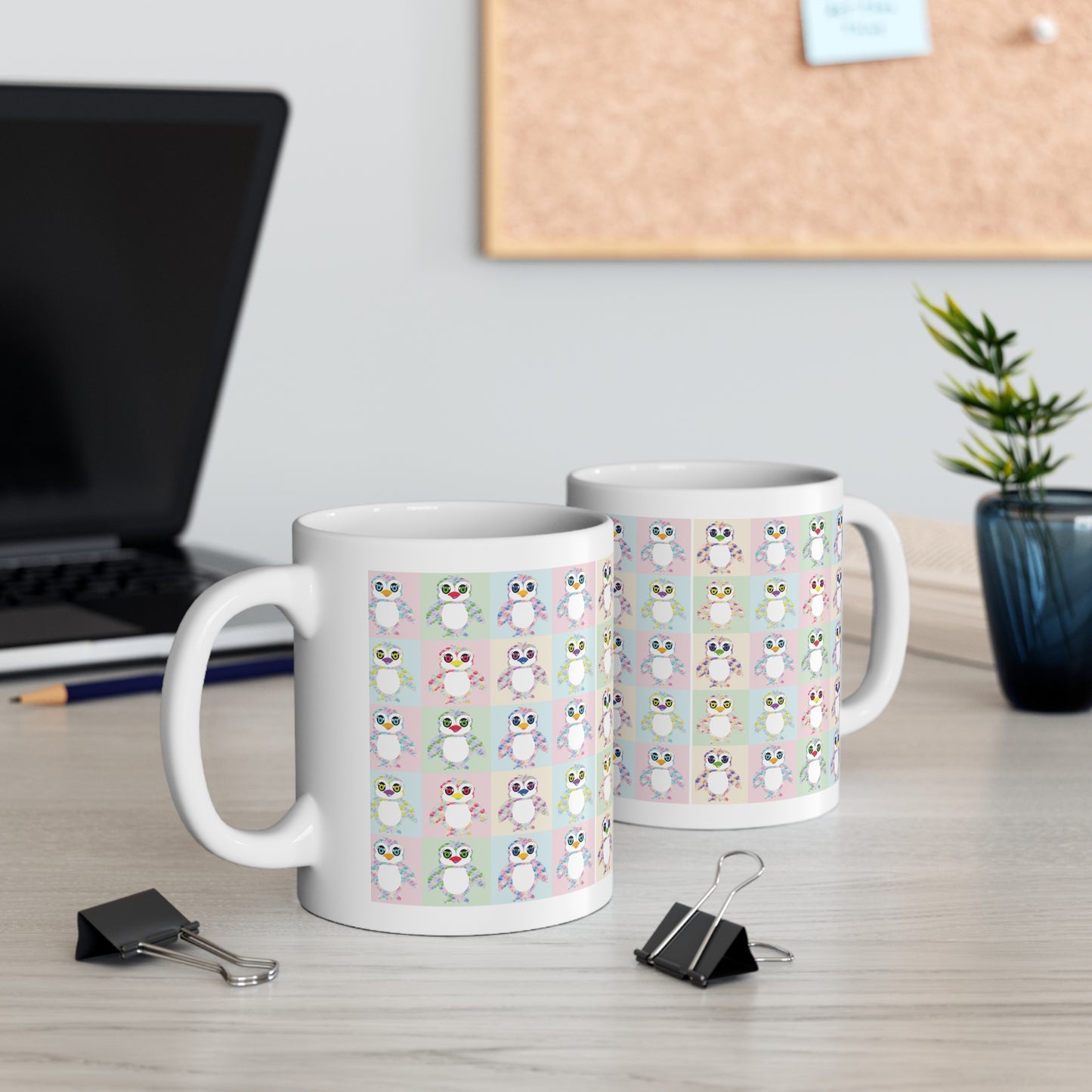 The Penguinie Pop Art Pattern Ceramic Mug 11oz