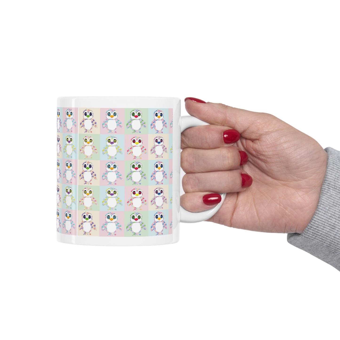 The Penguinie Pop Art Pattern Ceramic Mug 11oz