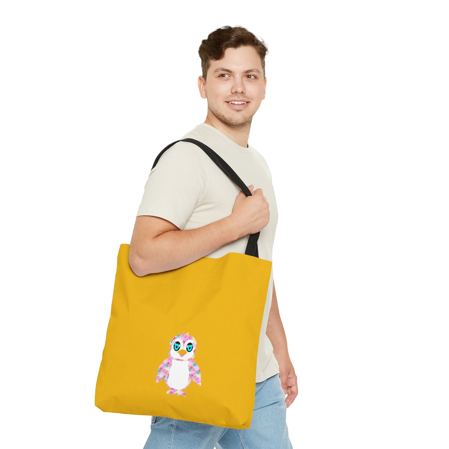 Penguinies Yellow Tote Bag (AOP)