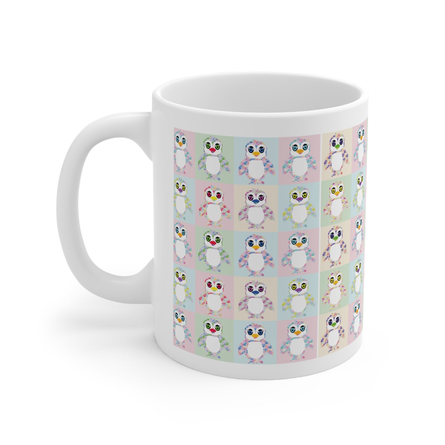 The Penguinie Pop Art Pattern Ceramic Mug 11oz