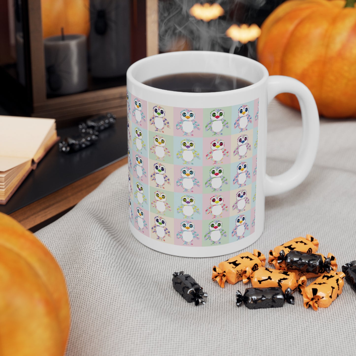 The Penguinie Pop Art Pattern Ceramic Mug 11oz