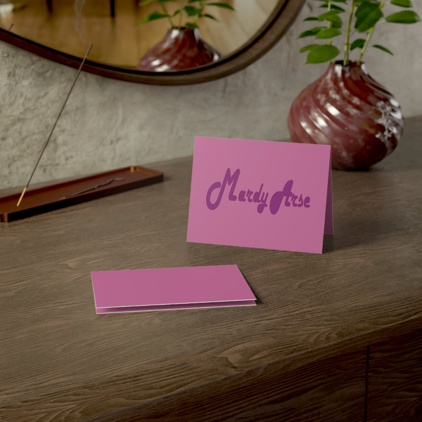 Mardy Arse, Sheffield Dialect Purple Typography Greeting Cards (1, 10, 30, and 50pcs)
