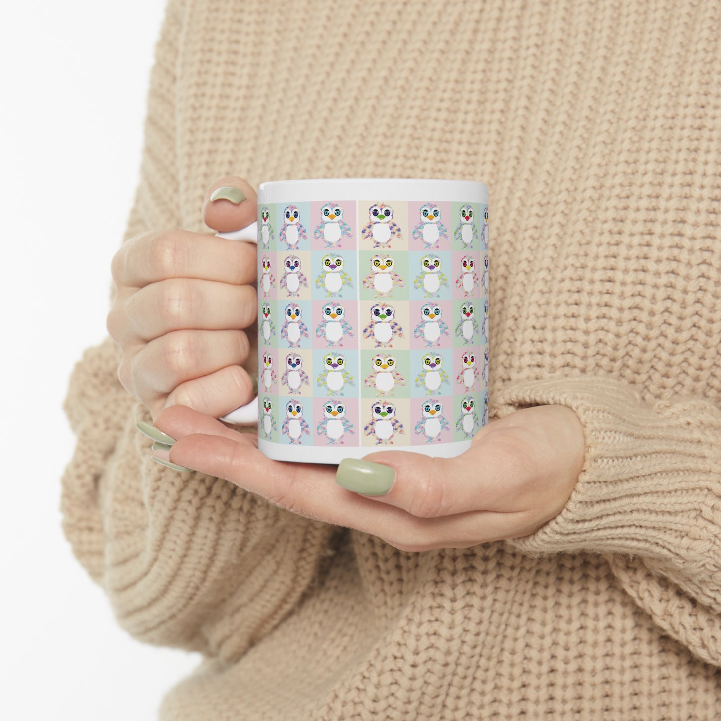 The Penguinie Pop Art Pattern Ceramic Mug 11oz