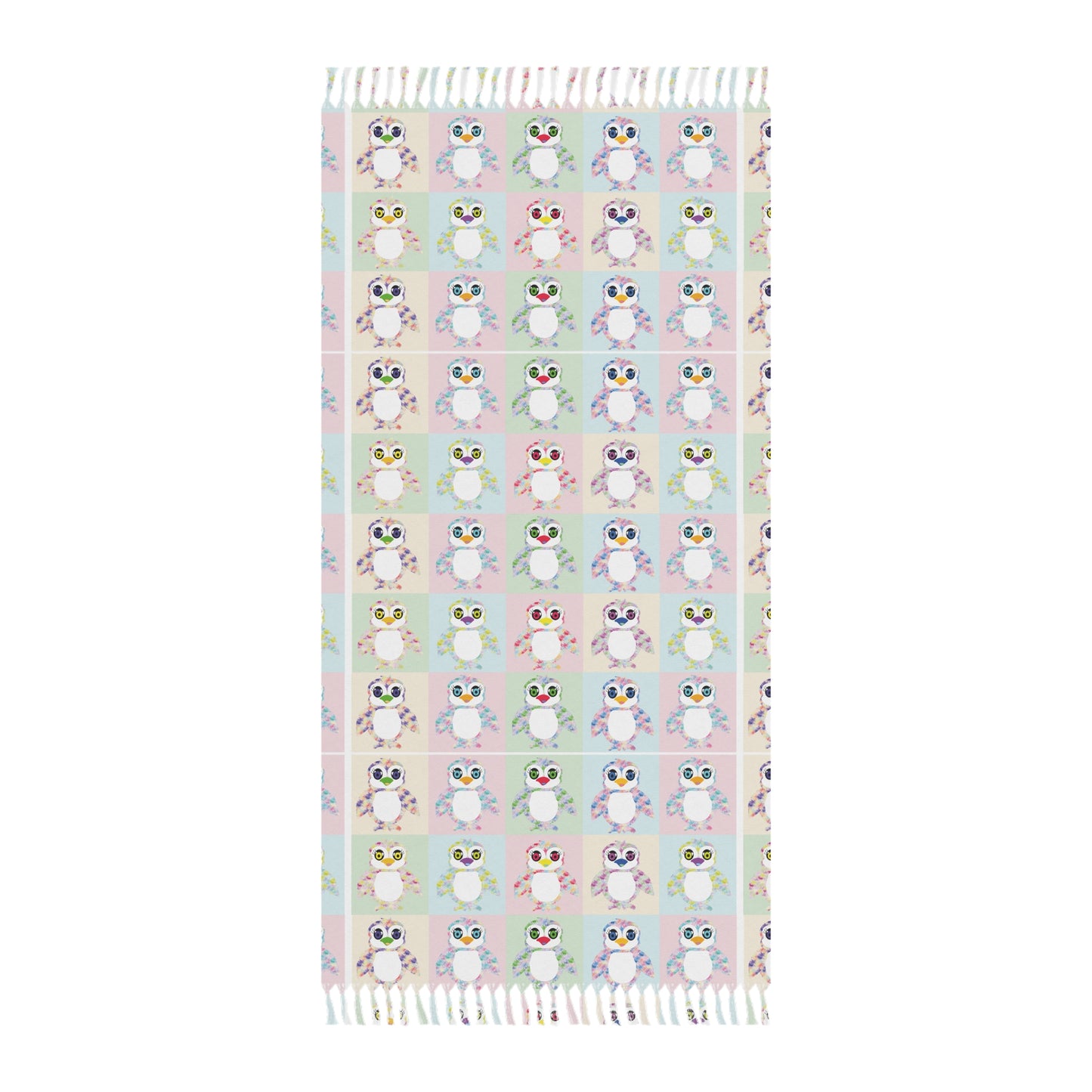 The Penguinies Pop Art Pattern Boho Beach Cloth