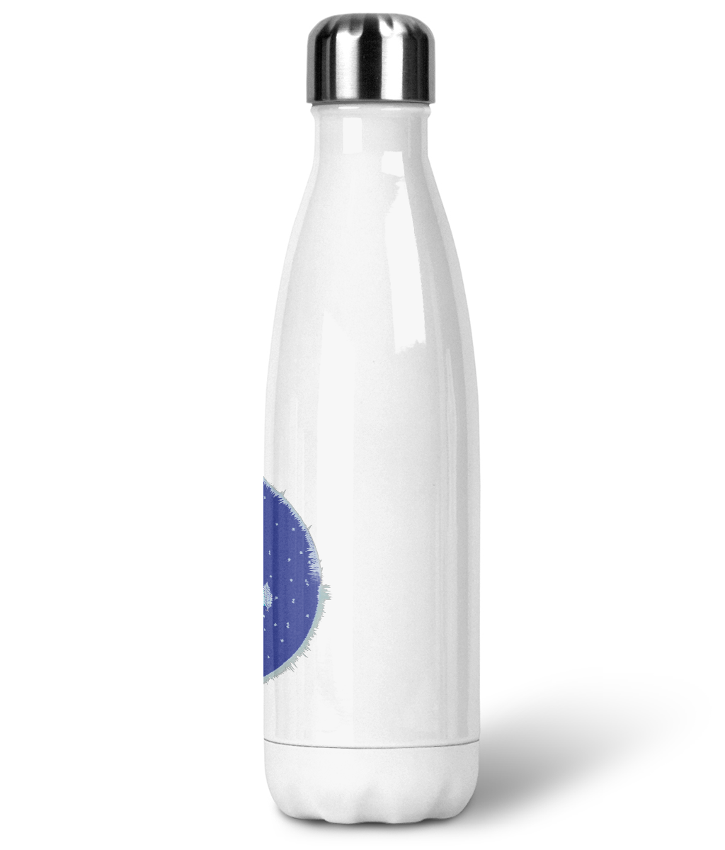 London City in the Winter Illustration Cola Shaped Bottle