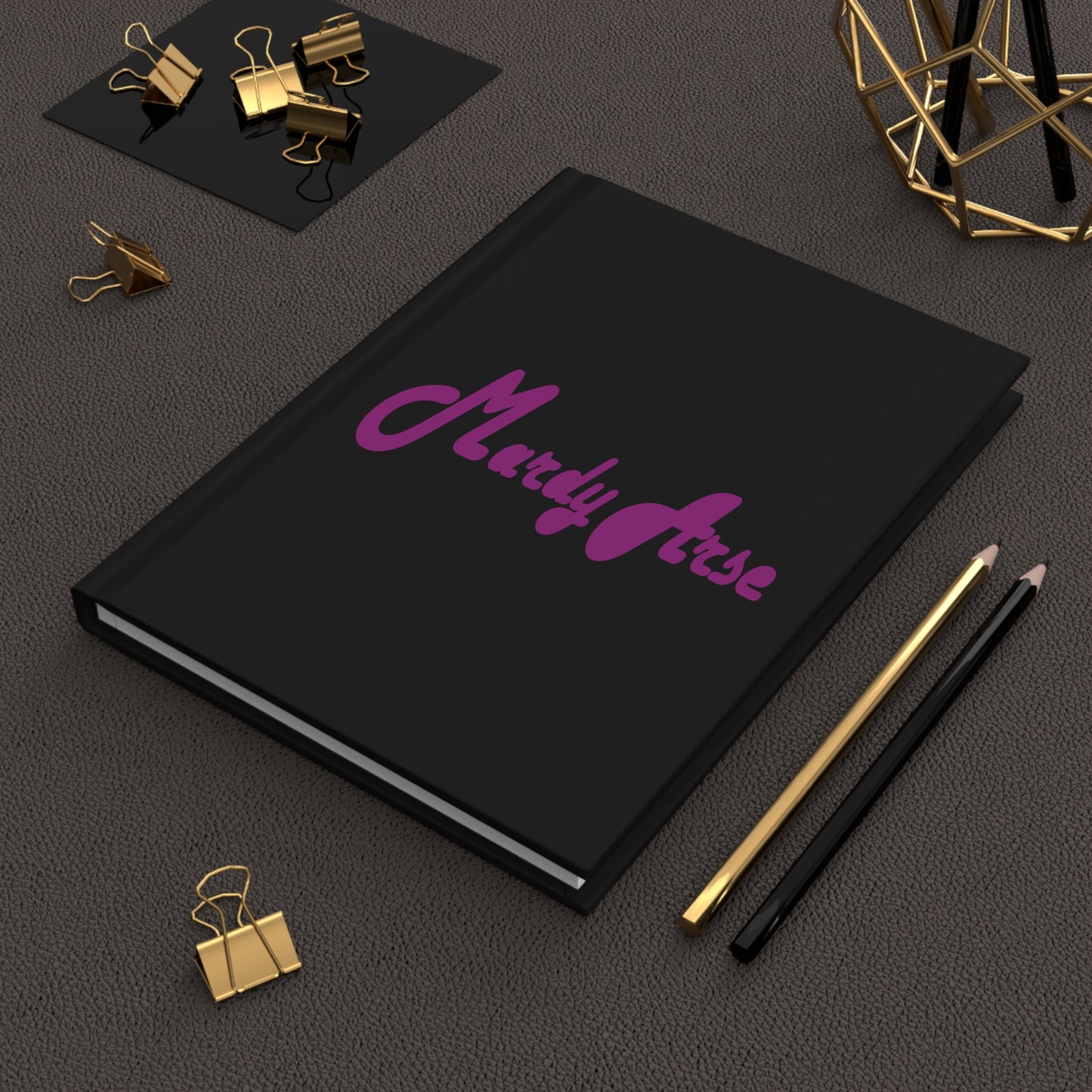 Mardy Arse, Sheffield Dialect Purple Typography Hardcover Journal Matte