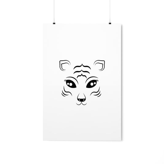 Tiger Face Art Premium Matte Vertical Posters
