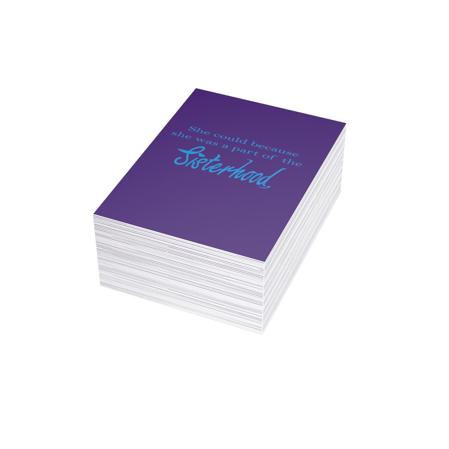 She could because she was apart of the Sisterhood, purple & blue Greeting Cards (1, 10, 30, and 50pcs)