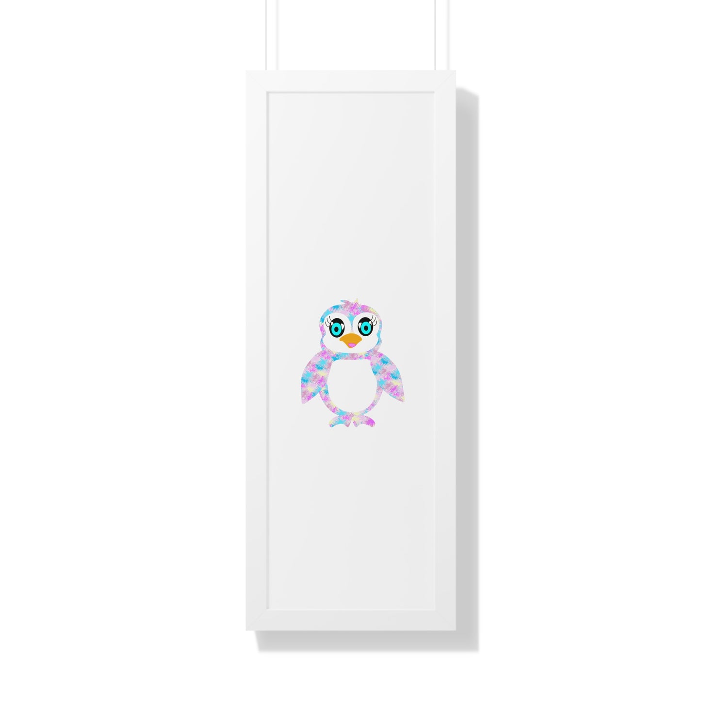 The Penguinies Art Pink Framed Vertical Poster