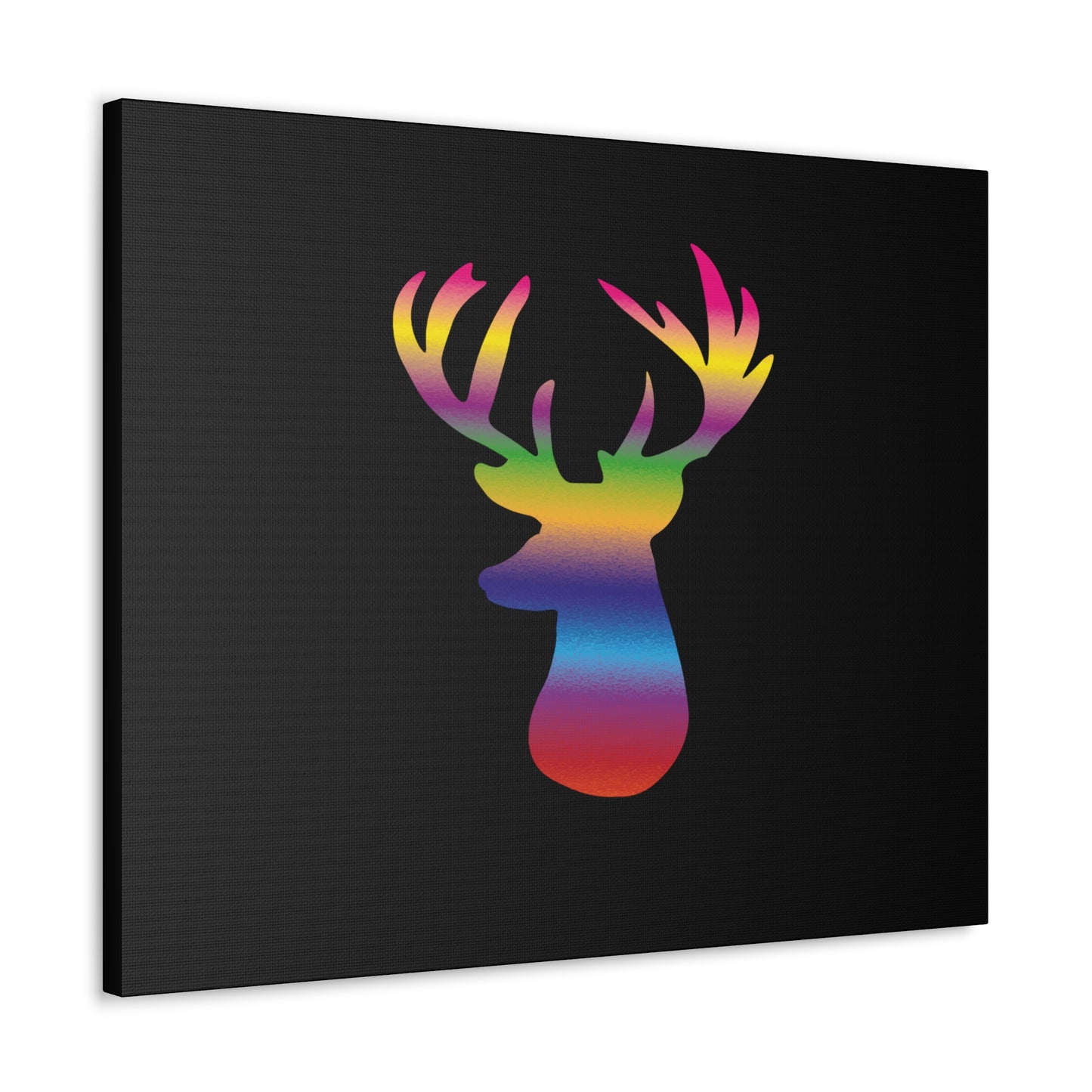 Rainbow Stag Head Canvas Gallery Wraps