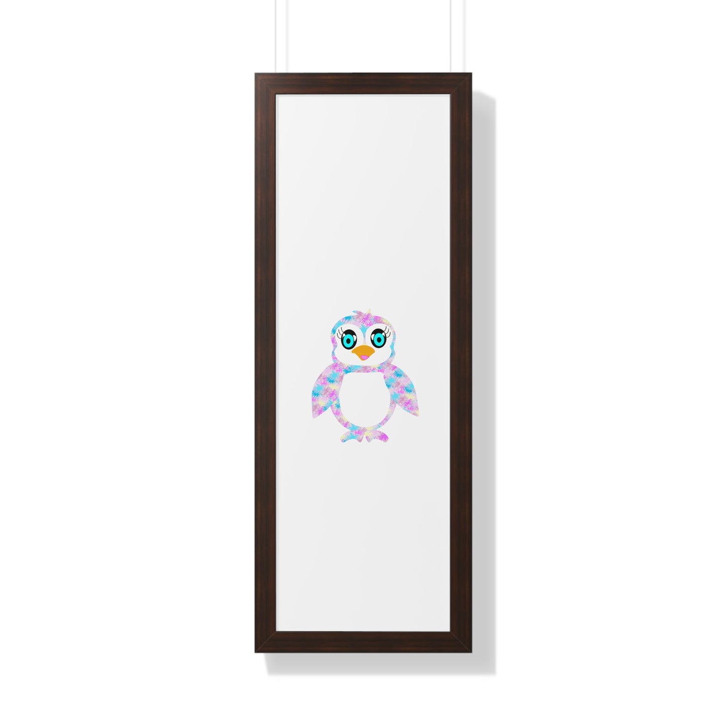 The Penguinies Art Pink Framed Vertical Poster