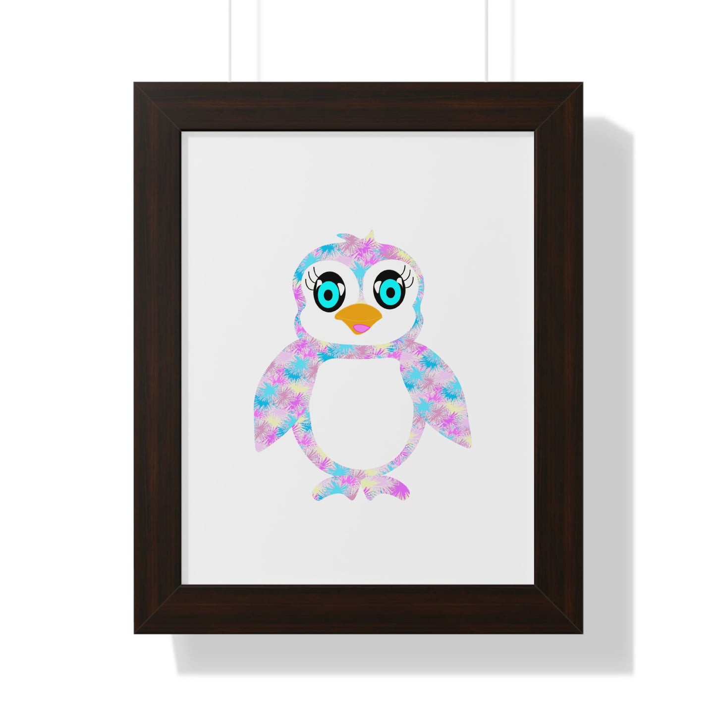The Penguinies Art Pink Framed Vertical Poster