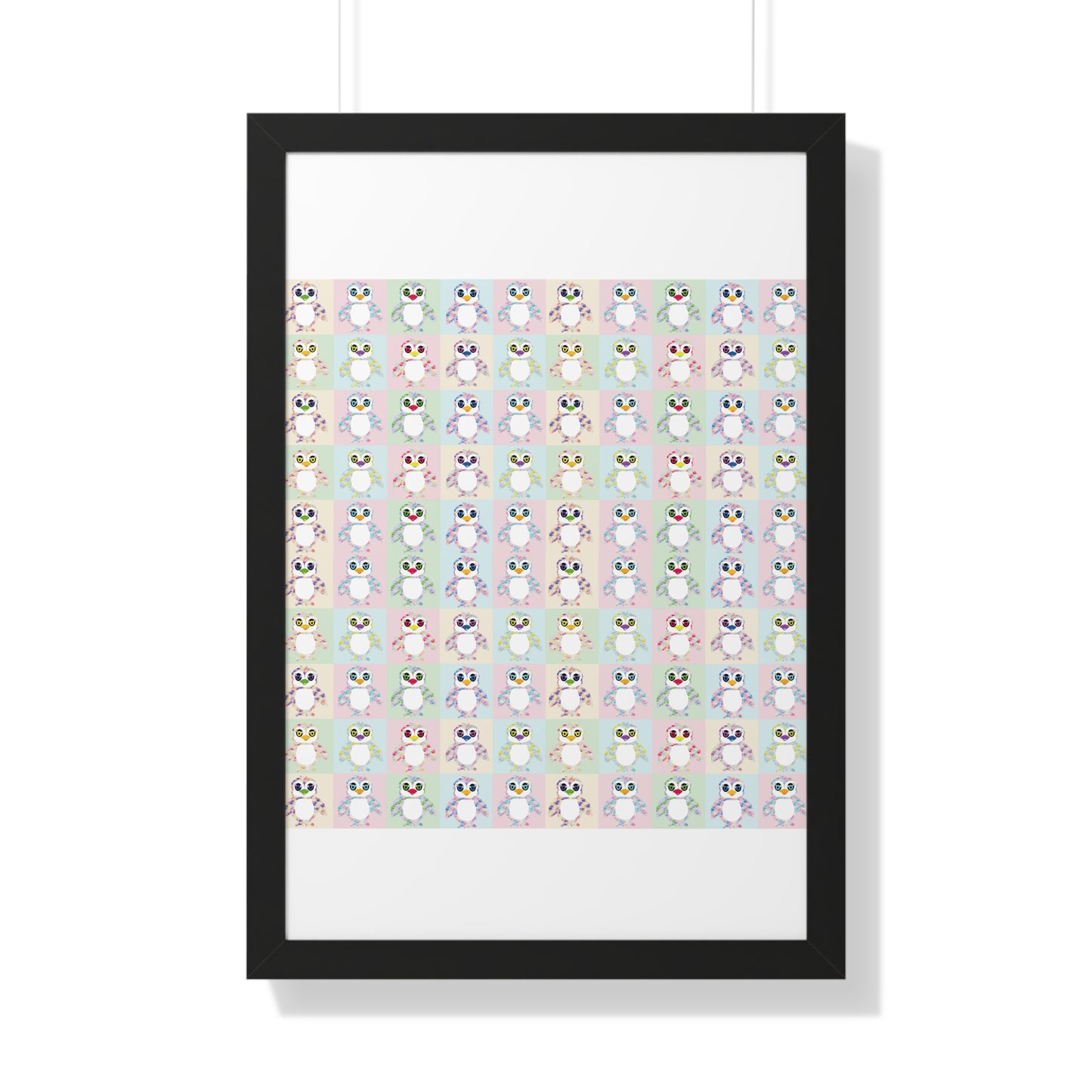 The Penguinies Pop Art Framed Vertical Poster