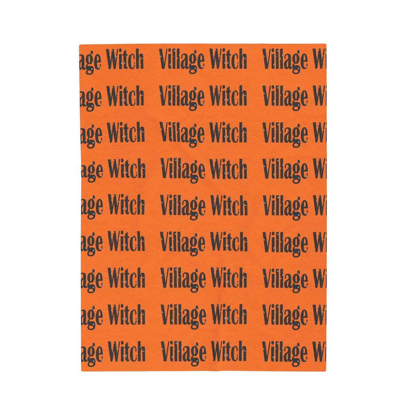Village Witch Orange Velveteen Plush Blanket