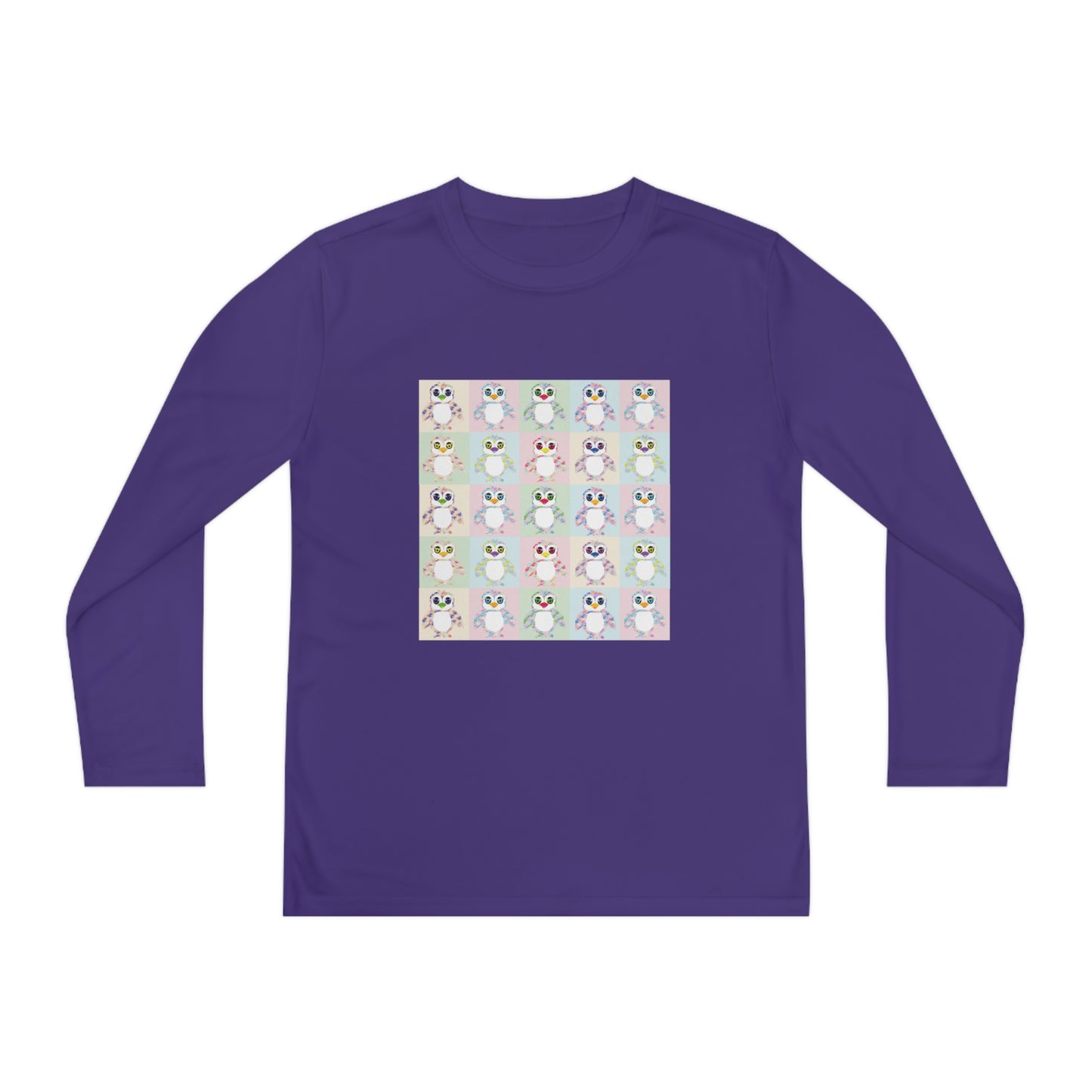 The Penguinies Pop Art Youth Long Sleeve Competitor Tee