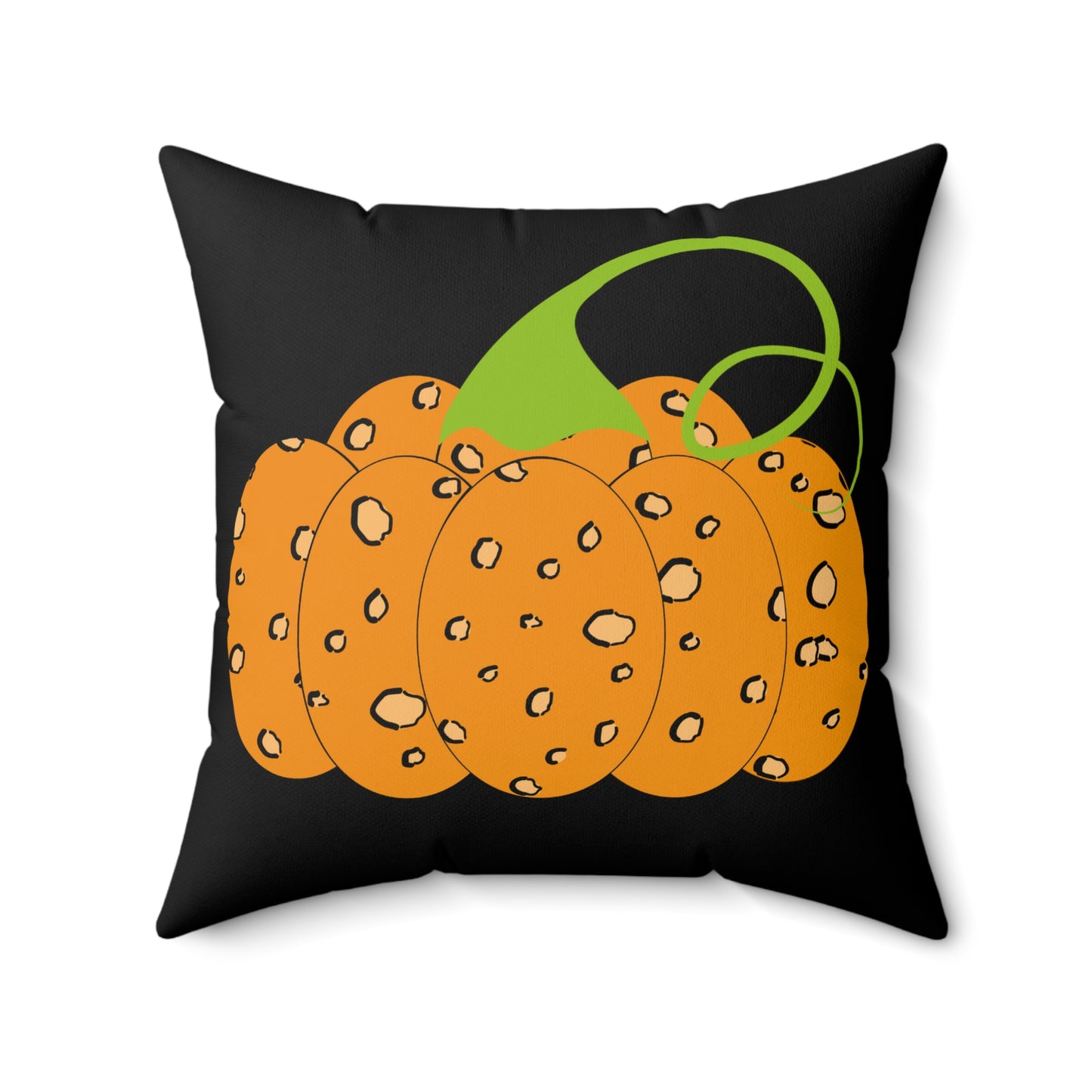 Pumpkin Art Spun Polyester Square Pillow