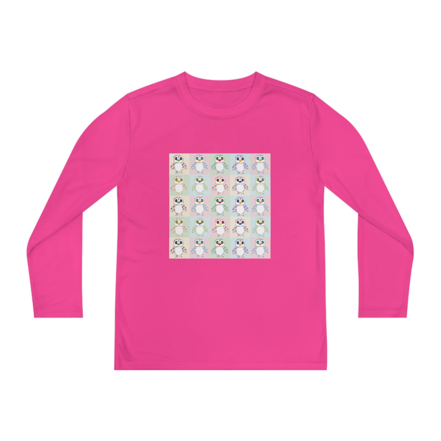 The Penguinies Pop Art Youth Long Sleeve Competitor Tee