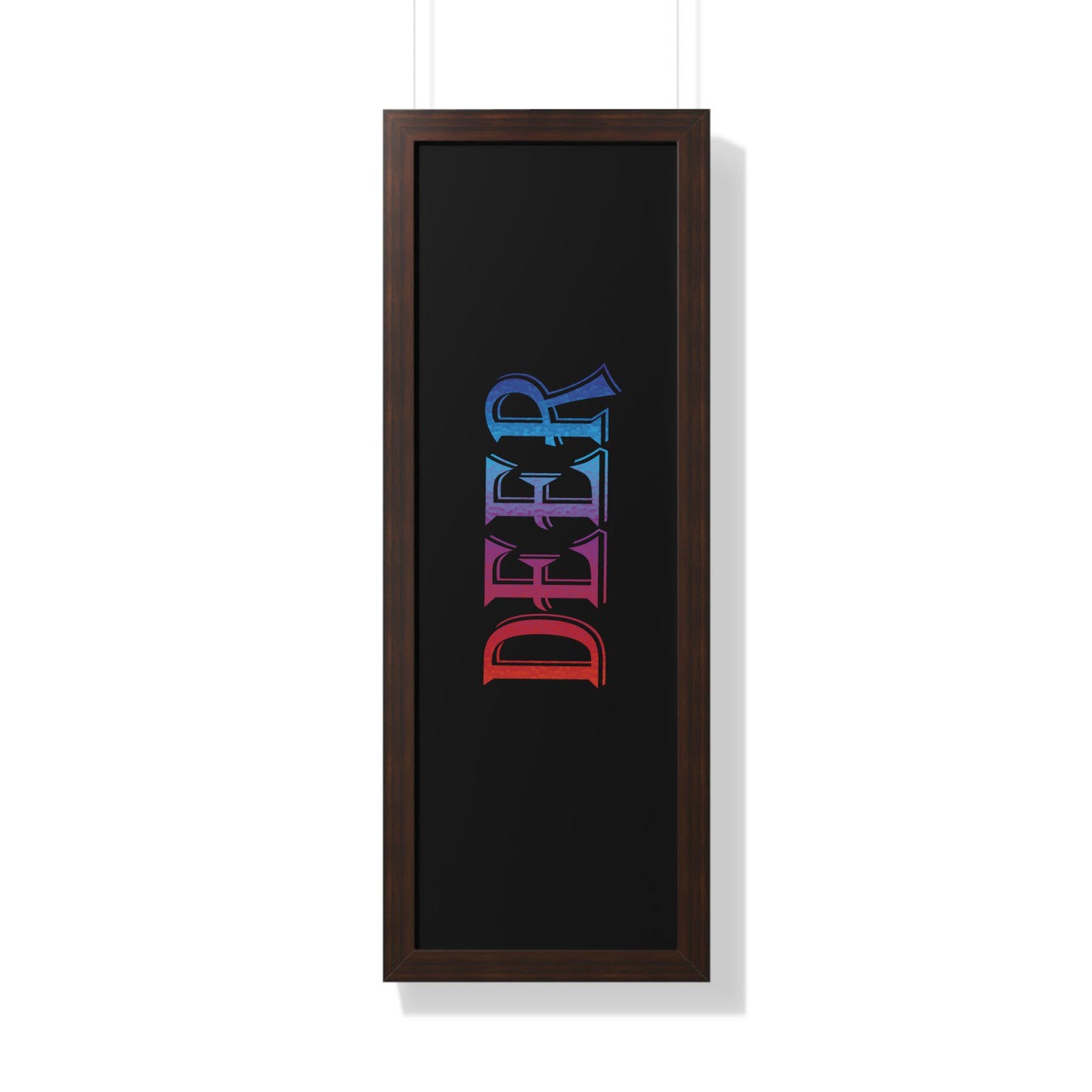 Deer Multi-Coloured Typography Framed Vertical Poster