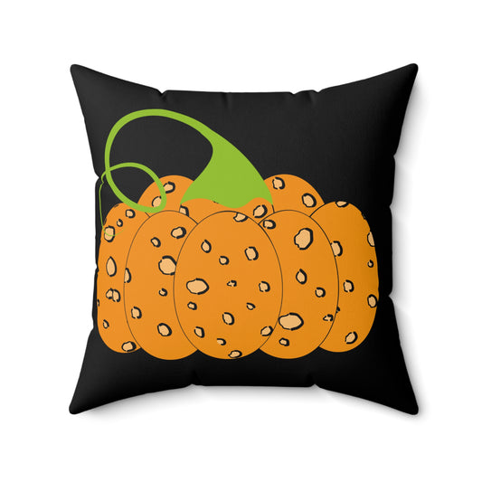 Pumpkin Art Spun Polyester Square Pillow