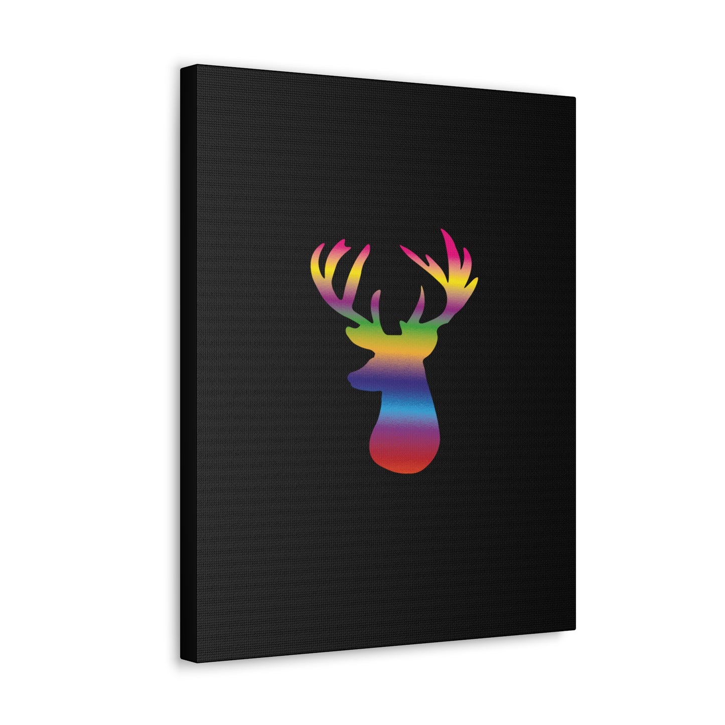 Rainbow Stag Head Canvas Gallery Wraps