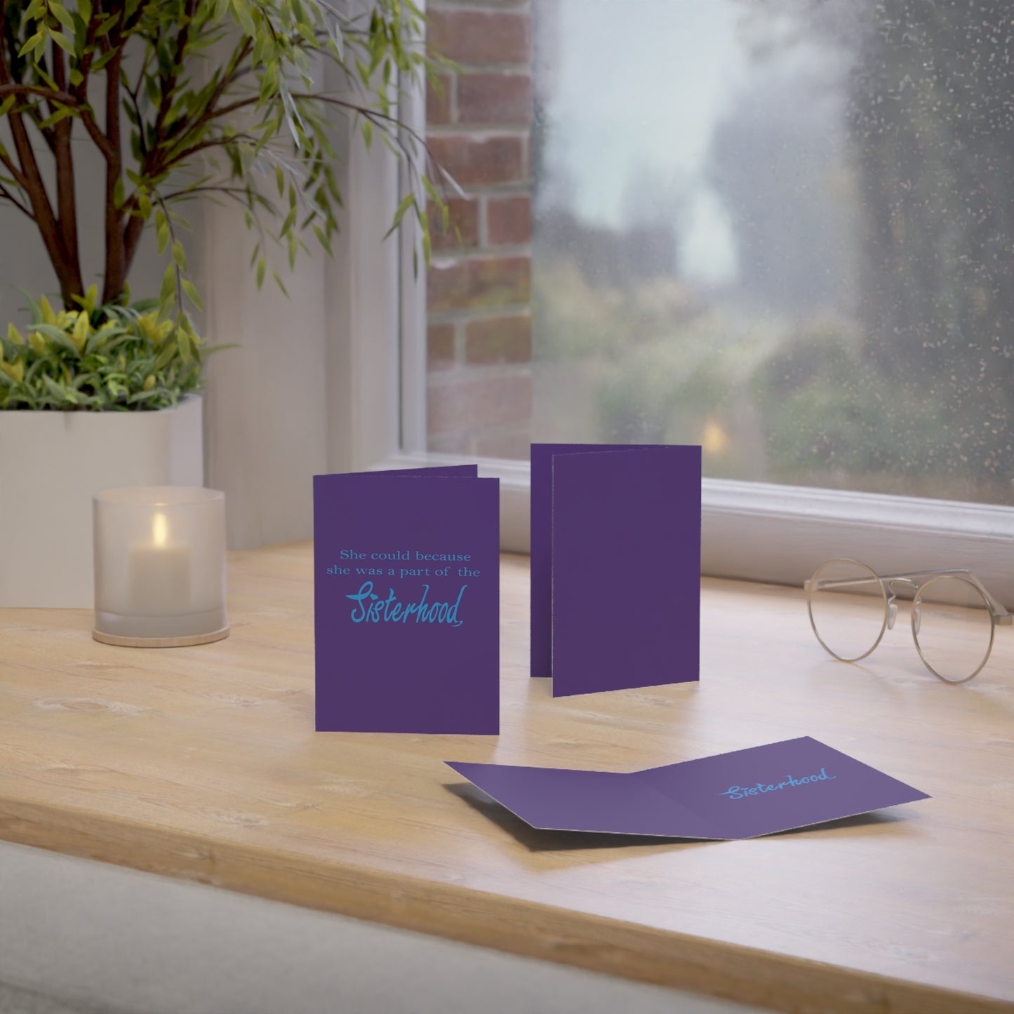 She could because she was apart of the Sisterhood, purple & blue Greeting Cards (1, 10, 30, and 50pcs)