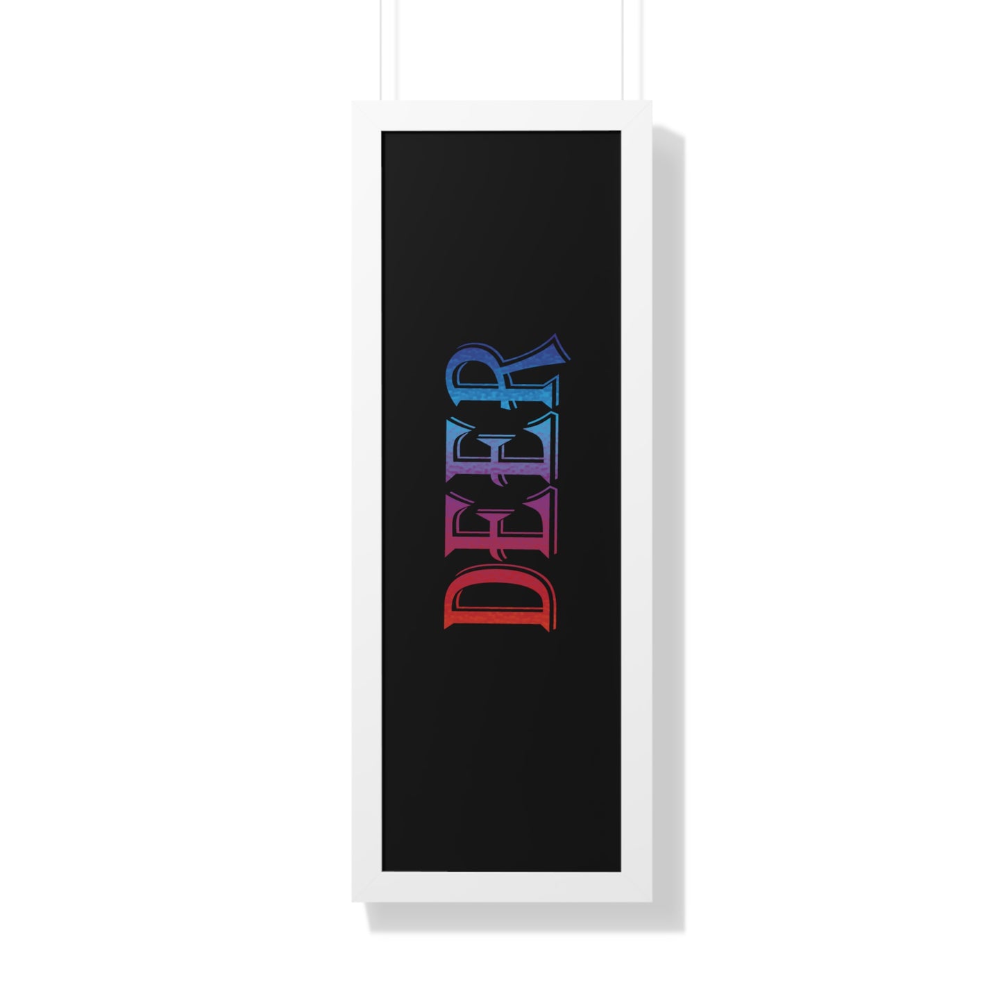 Deer Multi-Coloured Typography Framed Vertical Poster