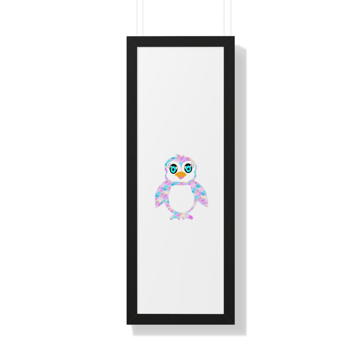 The Penguinies Art Pink Framed Vertical Poster