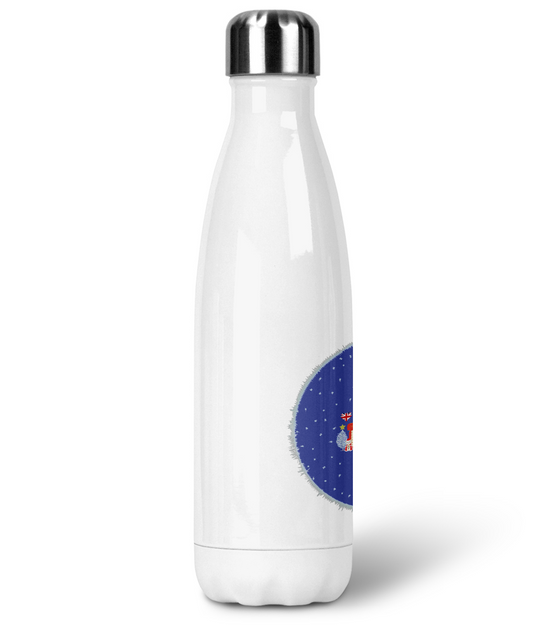 London City in the Winter Illustration Cola Shaped Bottle