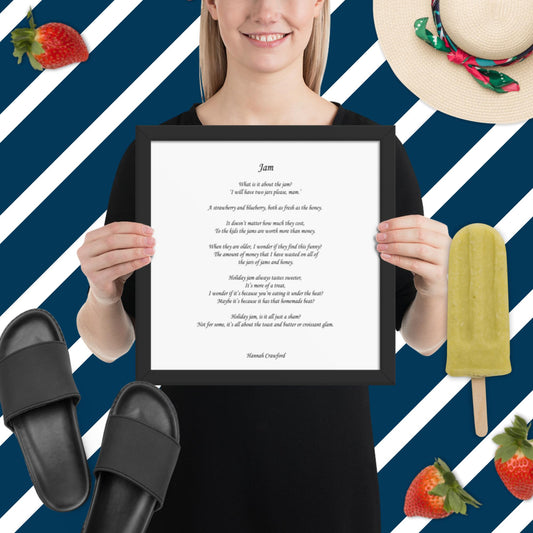 Jam Poem Framed poster